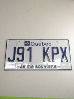QUEBEC, CANADA 2000's LICENSE PLATE   J91 KPX  Je me souviens
